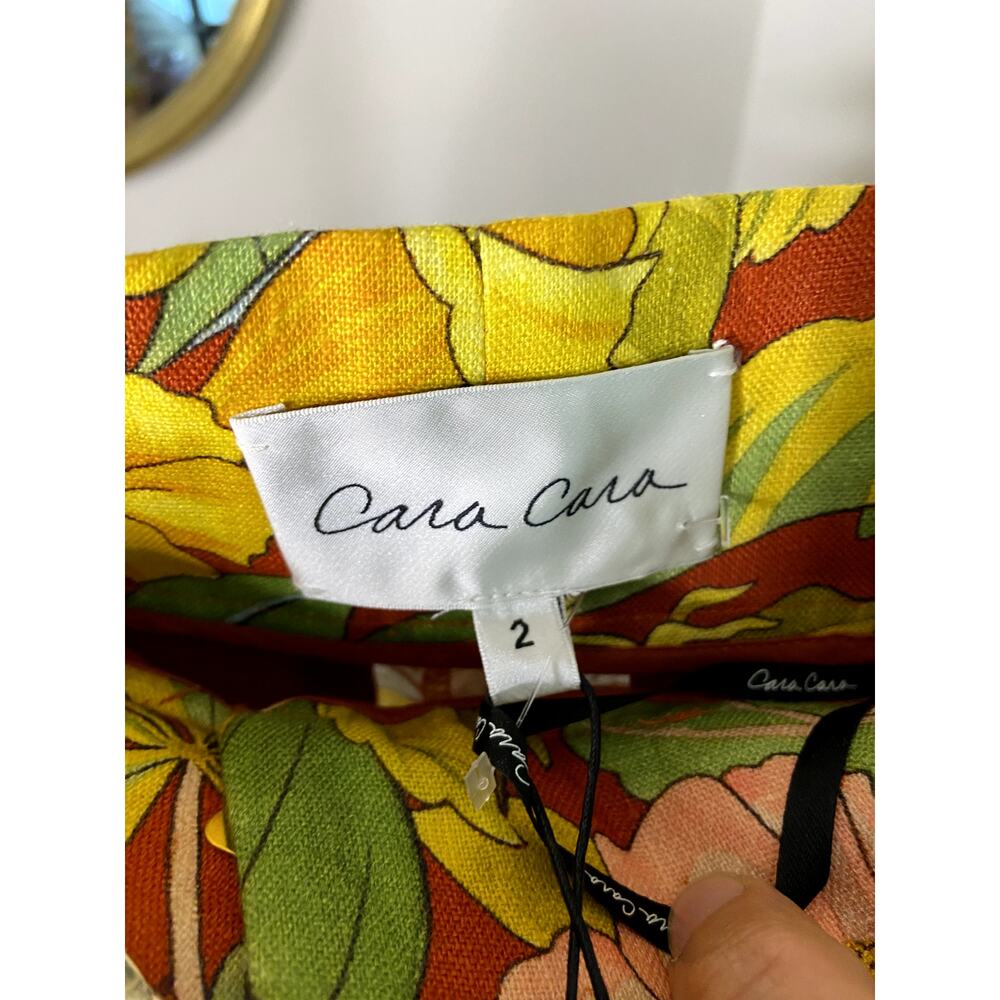 Cara Cara Palmer Linen Pants in Newberry Tropic Clay size 2 - Picture 4 of 7